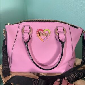 Juicy Couture Pink Satchel with Heart Logo